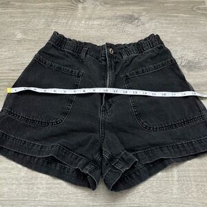 Mango Black denim shorts thigh length- size S